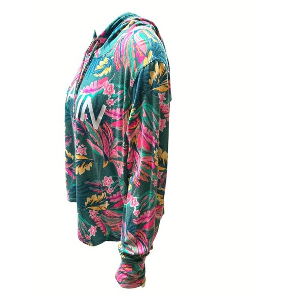 Calvin Klein Performance Floral Lightweight Hoodie LG - Picture 2 of 9